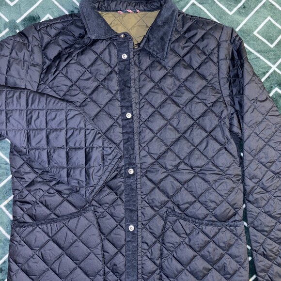 Brooks Brothers Thermore Quilted Jacket – Navy – Size L – Classic Cord Collar
